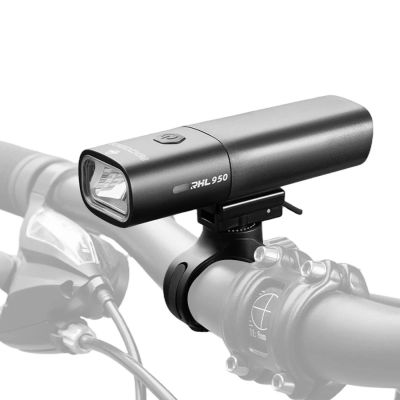 2. Rockbros RHL950 Fahrradfrontlicht 950 lm mit herausnehmbarem USB-C-Akku – Schwarz