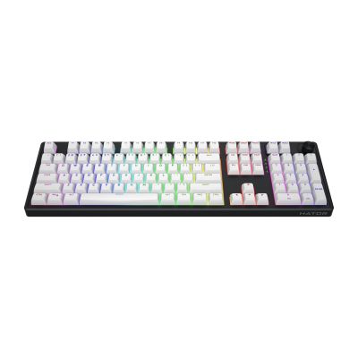 16. HATOR Skyfall Wireless 100 Gaming-Tastatur USB + RF Wireless + Bluetooth QWERTZ US Englisch Schwarz, Weiß