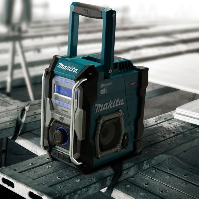 10. Makita MR004G Arbeitsplatzradio, analog und digital, Schwarz, Grün