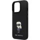 6. Karl Lagerfeld KLHCP13LSMHKNPK Hülle für iPhone 13 Pro / 13 – schwarz Silikon Ikonik Metall Pin
