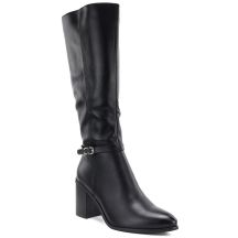 Damenstiefel mit Blockabsatz, schwarz, Sergio Leone KZ-08