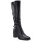 Damenstiefel mit Blockabsatz, schwarz, Sergio Leone KZ-08