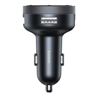 3. Baseus Enjoy FM Transmitter Autoladegerät LED 2x USB / 3,5mm Klinke kabellos MP3 Player Bluetooth 5.0 3.4A schwarz (CCLH-01)