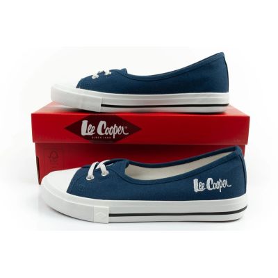 10. Lee Cooper Damenschuhe, sportliche blaue Slip-On-Ballerinas
