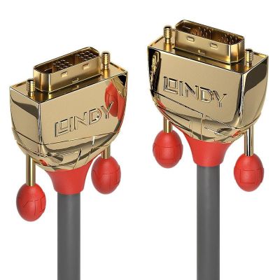 Lindy 36217 DVI-Kabel 20 m DVI-D, Gold, Grau