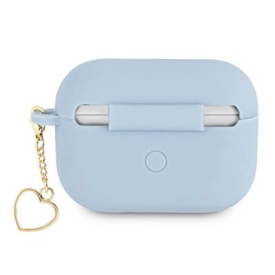 2. Guess GUAPLSCHSB AirPods Pro Cover Blau/Blau Silicone Charm Heart Collection