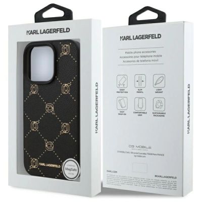 8. Karl Lagerfeld Magsafe Karl Head Hülle für iPhone 16 Pro Max – Schwarz