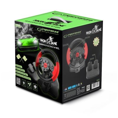 3. Esperanza High Octane EG103 Vibrationslenkrad (PC, PS2, PS3; schwarz)