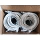 3. equip - Patchkabel RJ-45 Stecker weiß Litze 25 cm CAT 6 - Halogenfrei, umspritzt, Set mit 100 Stück.