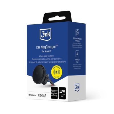 3. 3mk Car MagCharger Autohalterung für Lüftungsschlitze – Schwarz