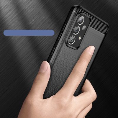 3. Carbon Case Flexible TPU-Hülle für Samsung Galaxy A73 schwarz