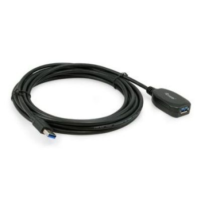 Equip Kabel USB-A3.0->A Act. Erweiter. St/Bu 5,00 m schwarz