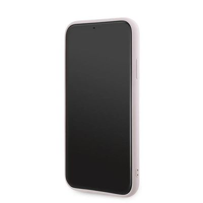 5. Karl Lagerfeld Diagonal Quilted Script Hülle für iPhone 11 / Xr – Rosa