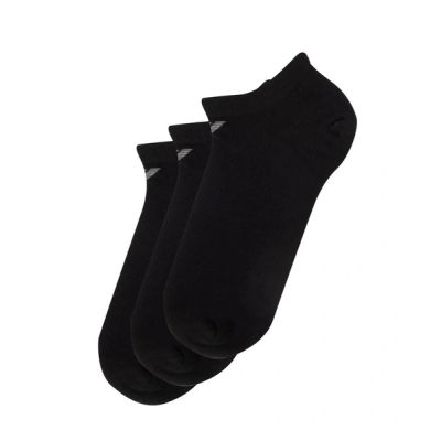 2. Emporio Armani Calza Knöchelsocken aus Baumwolle, schwarz, bequem, 3er-Pack