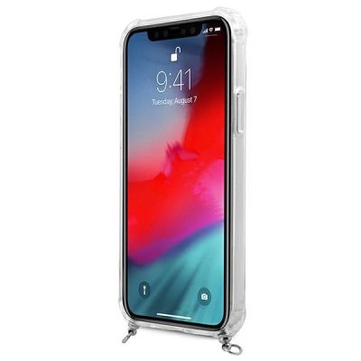 5. Guess GUHCP12LKC4GSSI iPhone 12 Pro Max 6,7" Transparentes Hardcase 4G Silver Chain