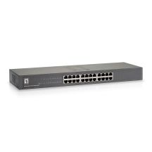 LevelOne GSW-2457 Netzwerkkabel, unmanaged Gigabit Ethernet (10/100/1000), Schwarz