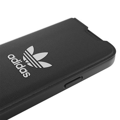 5. Adidas OR Booklet Case BASIC iPhone 14 Pro 6,1" schwarz/schwarz weiß 50182