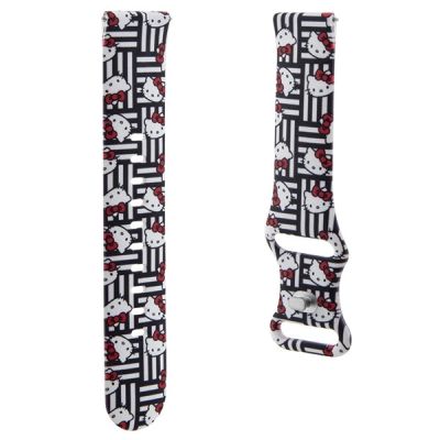 3. Hello Kitty Silikonköpfe & Streifen universal 20mm - schwarz