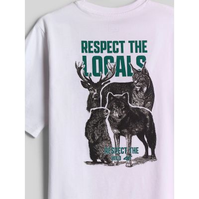 7. Normales bedrucktes Jungen-T-Shirt 4F 4FJKAW26TTSHM4457-10S