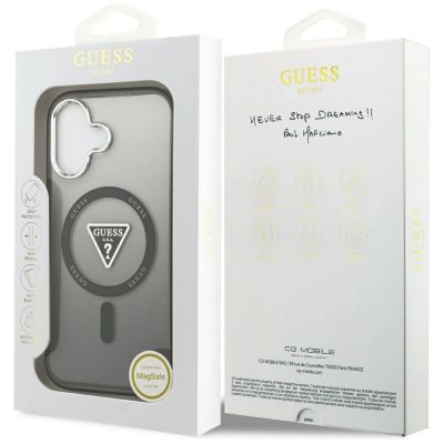 8. Guess IML Gradient Triangle Logo MagSafe Hülle für iPhone 17 - Schwarz