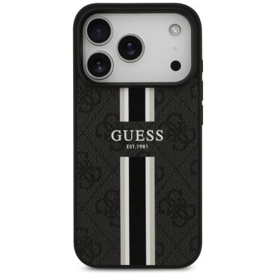 3. Guess 4G MagSafe-Hülle mit Printstreifen für iPhone 17 Pro – Schwarz