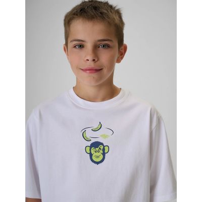 3. Locker geschnittenes Jungen-T-Shirt mit Aufdruck 4F 4FJRSS26TTSHM4276-10S