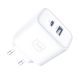 2. 3mk DualCharge 20W PD3.0 QC 3.0 PPS USB 1A1C Wandladegerät – Weiß