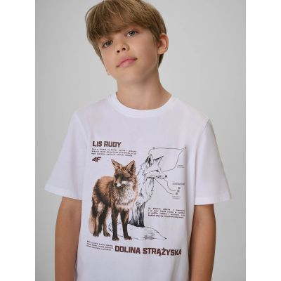 3. Jungen-T-Shirt mit Aufdruck, regulär, Größe 4F 4FJKAW26TTSHM4452-10S