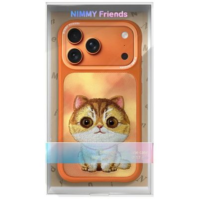 7. Nimmy Big Eyed Pet 2.0 Katzenhülle für iPhone 17 Pro – Orange