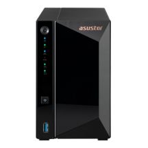 NAS Asustor AS3302T v2; Turm; 2x (3,5-Zoll-SATA-Festplatte/2,5-Zoll-SSD); Realtek RTD1619B, 2 GB DDR4, 1x 2,5 GbE, 3x USB 3.2