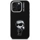 3. Karl Lagerfeld Silikon-MagSafe-Hülle mit Karl-Sketch-Motiv für iPhone 16 Pro – Schwarz