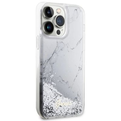 4. Guess GUHCP14XLCSGSGH iPhone 14 Pro Max 6,7" weiß/weißes Hardcase Liquid Glitter Marble