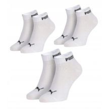 Puma Unisex 3er-Pack Knöchelsocken aus Baumwolle, weiß, bequem