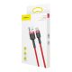 9. Baseus Cafule USB-A / USB-C QC 3.0 3A Kabel 1 m - Rot
