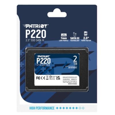 2. SSD PATRIOT P220 2 TB SATA3 2,5" P220S2TB25
