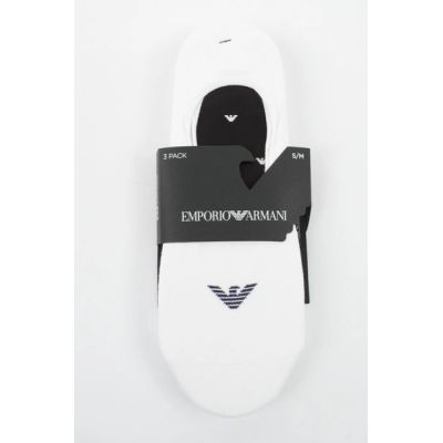 8. Emporio Armani Calza Mikrosocken aus Baumwolle, weiß, 3er-Pack