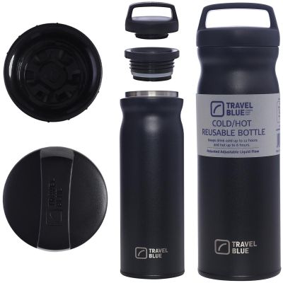 TRAVEL BLUE THERMOSFLASCHE SCHWARZ