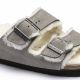 2. Birkenstock Arizona Shearling Stone Coin Wildleder mit Lammwolle Regular Wide Slides für Damen/Herren (1017402)