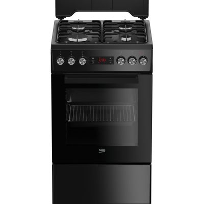 BEKO FSE52321DBD Gas-Elektro-Herd | Konvektion | Grill | Dampfreinigung | Schwarz