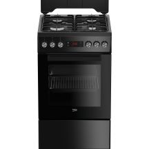 BEKO FSE52321DBD Gas-Elektro-Herd | Konvektion | Grill | Dampfreinigung | Schwarz
