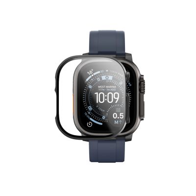 4. AmazingThing Radix Displayschutzfolie aus Glas mit Hülle für Apple Watch Ultra 3 49 mm – Schwarz