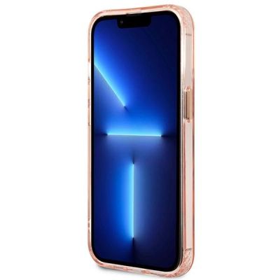 5. Guess GUHMP13LHTCMP iPhone 13 Pro / 13 6,1" rosa/rosa Hartschale Gold Outline Translucent MagSafe