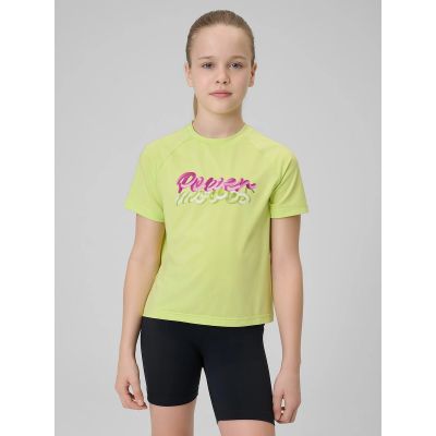 Schnelltrocknendes Sport-T-Shirt für Mädchen 4F 4FJRSS26TFTSF2386-45S