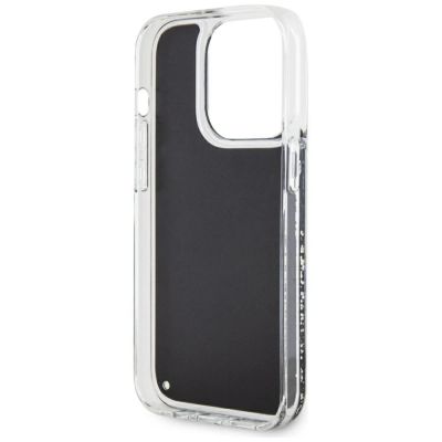 7. Guess GUHCP14LLCSGSGK iPhone 14 Pro 6,1" schwarz/schwarzes Hardcase Liquid Glitter Marble