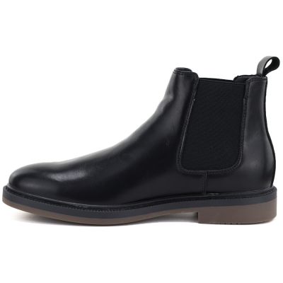 3. Herren-Chelsea-Boots aus Leder, ungefüttert, schwarz, Big Star UU174280