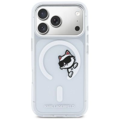 3. Karl Lagerfeld IML Peekaboo MagSafe Hülle für iPhone 17 Pro – Transparent