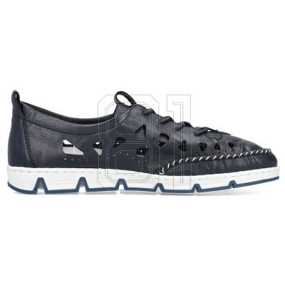 32. Rieker W RKR652 marineblaue durchbrochene Lederschuhe