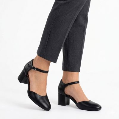 5. Sergio Leone SK844 Damen-Sandalen mit schwarzem Blockabsatz