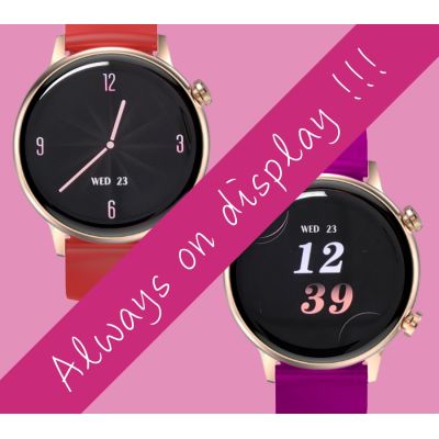13. Damen-Smartwatch RUBICON RNCF09 Roségold/Pink SMARUB234