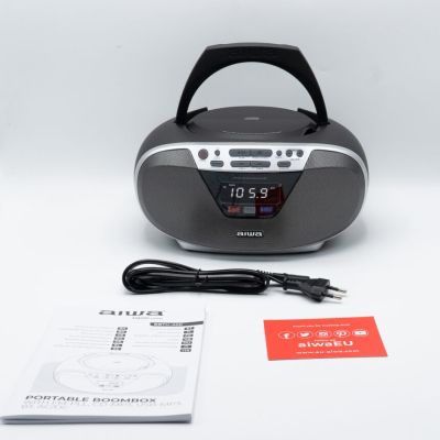 11. AIWA Boombox BBTU-400SL CD/FM RDS/USB/BT silber